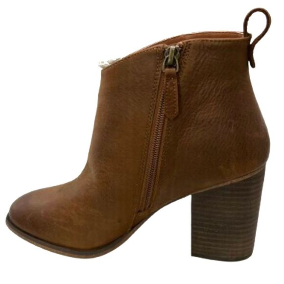 NWOB BP Women's Lance Brown Leather Block Heel Bootie Size 8M- Right Shoe Only - Picture 2 of 7